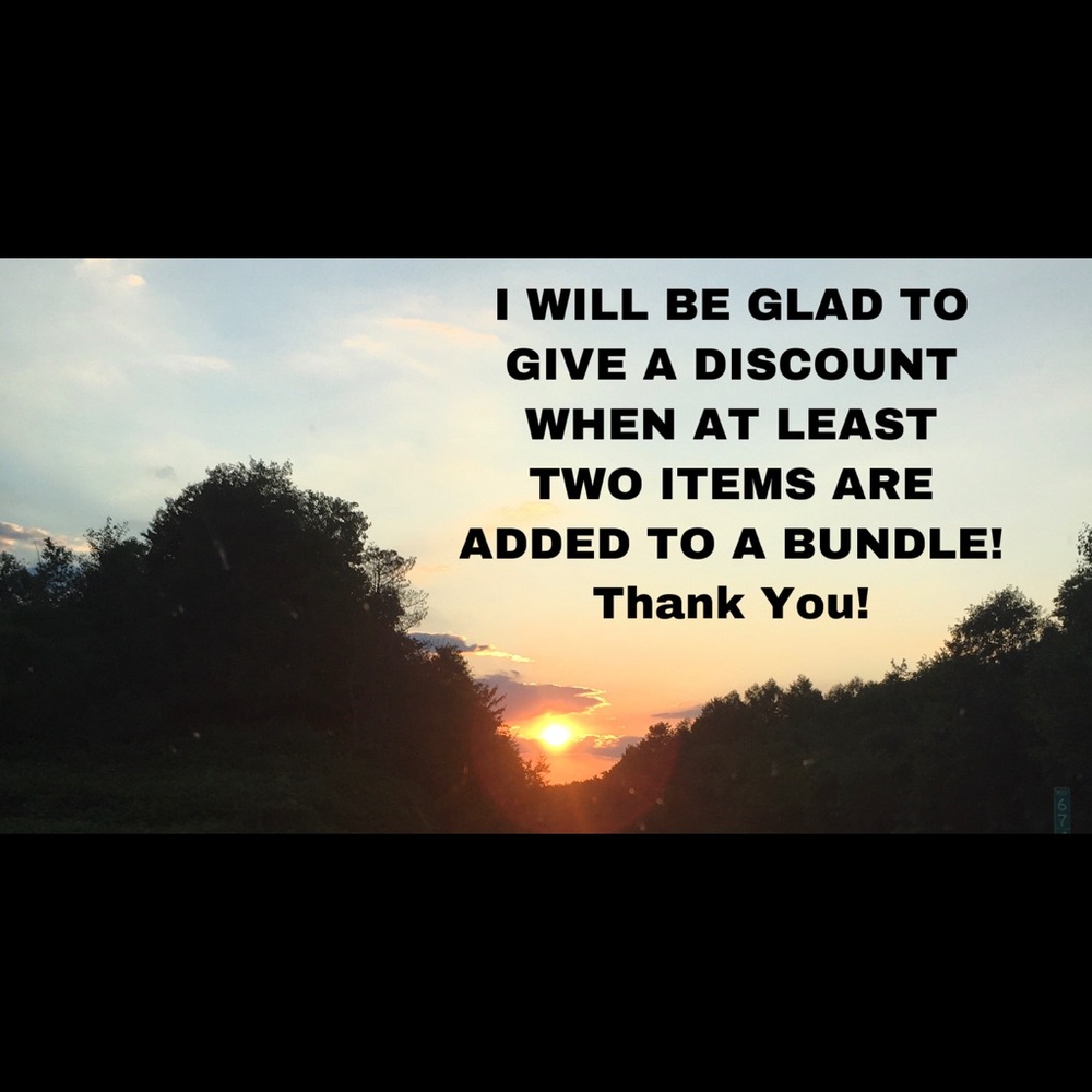 Discounts on Bundles for 2 or More Items! Thanks!